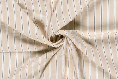 Viskose - Viscose stof - nylonmix - crepe - strepen - beige - 25009-052