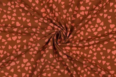 Bruine stoffen - Viscose stof - lenzing ecovero - hartjes - bruin - 5907-004