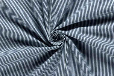 Spijkerstoffen en denim stoffen - Spijkerstof - strepen - indigo - 27/25028-006