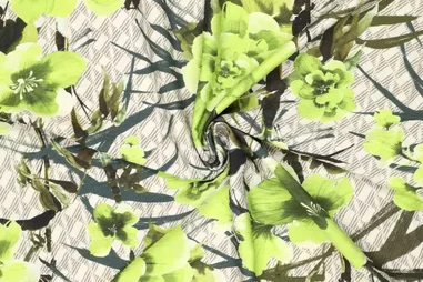 Bloemen motief stoffen - Viscose stof - bloemen - groen - 22561-315