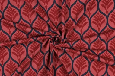 Roze tricot stoffen - Tricot stof - ornamenten - oudroze - 7146-005