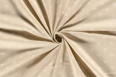 Uitverkoop - Katoen stof - poplin - palmbomen - beige - 19470-052