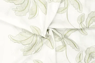 150gr/M² - Embroidery stof - katoen - bloemen - groen - 22735-210