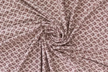 Abstract stoffen - Gebreide stof - jacquard - abstract - bruin - 419004-22