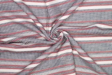 Gestreepte stoffen - Katoen stof - jacquard strepen - multi - 418004-1