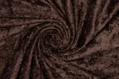 100% polyester stoffen - Velours de panne - de panne - donkerbruin - 997037-361