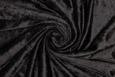 180gr/M² - Velours de panne - de panne - zwart - 997037-999