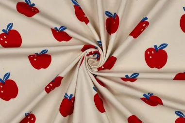 Schlafanzug - Jersey – biologisch – Äpfel – naturfarben – 7152-001