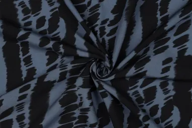 Verhees Textiles - Viscose stof - radiance - abstract - blauw - 6063-003