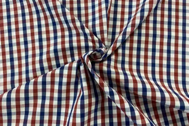 Karierter Stoff - Geruite stof - katoen - rood/wit/blauw - JT001