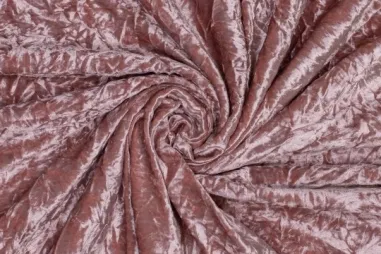 Rosa Stoffe - Veloursstoff – Velvet Crinkle – Rosa – 416059-660