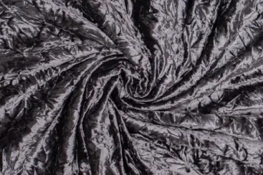 Weiche - Veloursstoff – Velvet Crinkle – Dunkelgrau – 416059-981