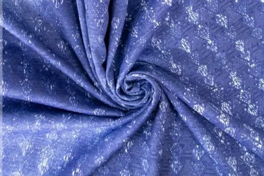 Katoen stof - zacht - donkerblauw - 1805-008 - Spijkerstof - stretch - denim jaqcuard - blauw - 798513-11