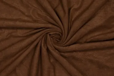 Decoratie en aankleding stoffen - Suèdine stof - gebreide suède - bruin - 794318-361