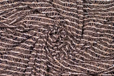 Organza stof - chocoladebruin - 4455-012 - Gebreide stof - zebraprint - bruin - 412517-12