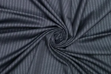 Spijkerstof - jacquard patchwork - zwart - 3311-002 - Stretch stof - sparkling strepen - zwart - 417074-81