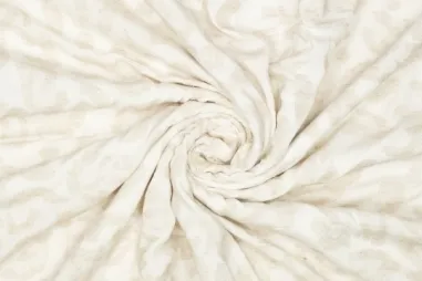 Dierenprint stoffen - Viscose stof - jacquard - dierenprint - crème - 331019-10