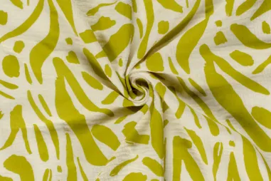 Musselin Stoffe - Hydrofiel stof - abstract - limoen - 23267-023