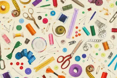 Hobbystoff - Deco stof - half panama - digitaal sewing - naturel - DC5217-002