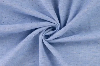 Zomer stoffen - Polyester stof - linnenlook - dew drops - babyblauw - Q11838-910