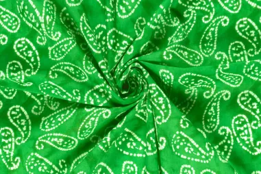 Nieuwe stoffen - Katoen stof - batik - voile - paisley - limoen - 26318-023