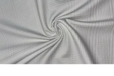 Tricot stoffen - Tricot stof - ruiten - wit - JT429