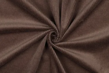 Nieuwe stoffen - Ribcord stof - corduroy washed - donkerbruin - 27/3316-018