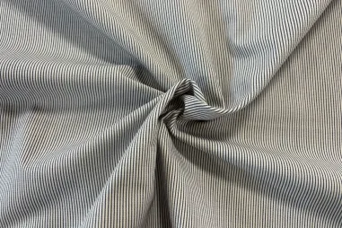 Ausverkauf - Stretch stof - strepen - blauw/wit - JT100