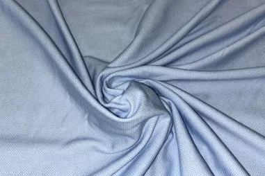 Uitverkoop - Tricot stof - ruitjes - lichtblauw - JT126