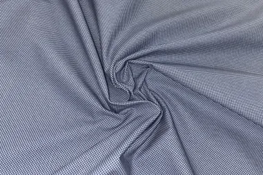 Ausverkauf - Stretchstoff – Mischgewebe – kleines Fantasie-Muster – dunkelblau – JT143