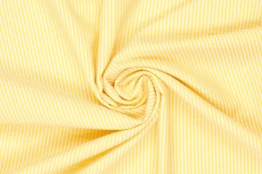Geweven band - Katoen stof - mix - seersucker stripe - geel - 0951-583