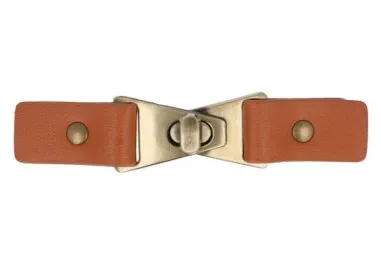 Neue Kurzwaren - Gesp lichtbruin leer / brons - 23629-5