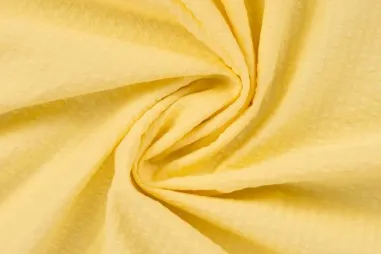 Fleece katoen (Sherpa) - Baumwollstoff – Bubble Stripe – gelb – K18504-820