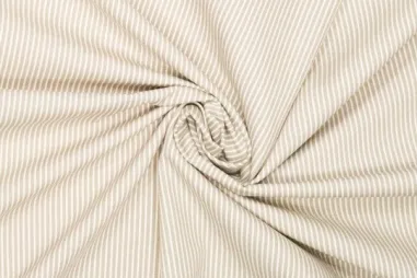 Katoen stof - Hydrofielstof uni - beige - 3001-052 - Spijkerstof - denim gestreept - beige - 997487-306