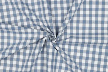 Katoenen stof - boerenbont ruit (2,7 mm) - blauw - 3085-047 - Katoenen stof - boerenbont ruit (0,8 cm) - blauw - 3087-047