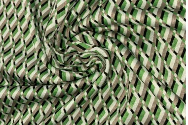 Neue Stoffe - Tricot stof - punta di roma - retro - groen - JT335