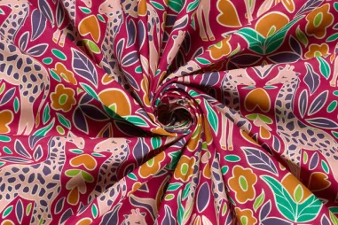 Jersey - French Terry - digitale Fantasie - multi - 24559-10 - Baumwolle – Popeline – Giraffen – mehrfarbig – 27/25656-013