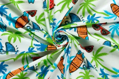 Nieuwe stoffen - Tricot stof - zomer - gebroken wit - 27/25713-051
