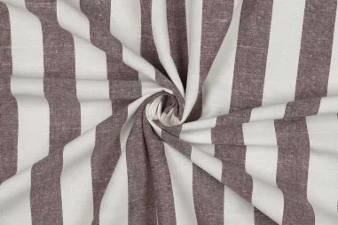 Aubergine - Baumwolle – Mischgewebe – yarn dyed stripes – Aubergine – 3171-005
