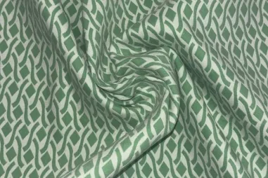 Stretch - Stretch stof - bengaline - abstract - groen - JT321