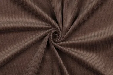 Wollen stof - Gekookte wol - roest - 4578-156 - Ribcord stof - lichte rek - corduroy 6W - bruin - 3016-018