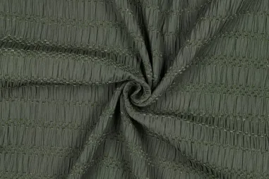 Armygrün - Stretchstoff – Chenille-Jacquard – Armeegrün – 3784-009