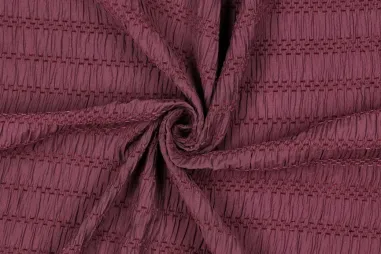 Jacquard stoffen - Stretch stof - chenille jacquard - burgundy - 3784-011