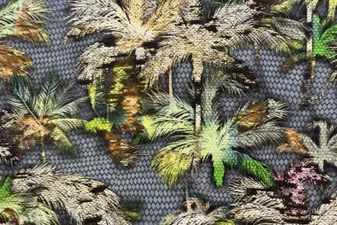Palmbomen - Viscose stof - palmbomen - multi - JT341