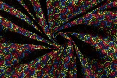 Kerststof - katoen poplin - diverse kerstmotieven - multi - 20724-008 - Texture stof - regenboog - multi - 20831-069