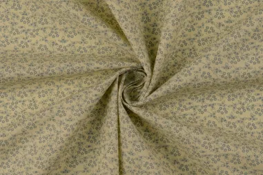 katoenen stoffen met print - Baumwolle – Popeline – Blumenmuster – hellblau – 60694-003