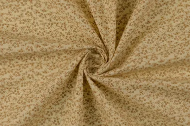 Hobby vilt 7070-052 Lichtbeige 1.5mm dik - Katoenen stof - poplin - bloemetjes - beige - 60694-052