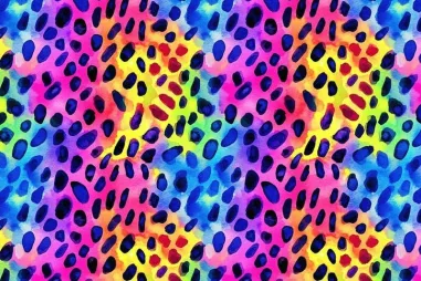 Tricot stoffen - Tricot stof - digitaal dots - multi - S10005-001