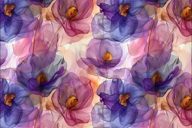 Tricot katoen stoffen - Tricot stof - digitaal bloemen - dusty lilac - S20002-430