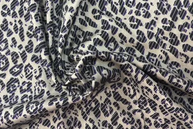 Uitverkoop - Viscose stof - dierenprint - kaki - JT867